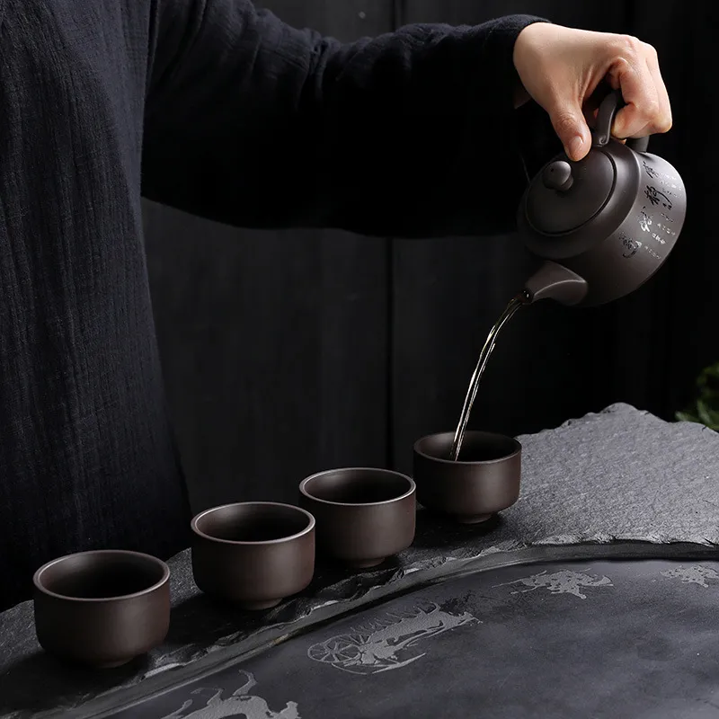 【汀和大福】【國家非物質文化遺產】新春品茶||純手工茶壺紫砂茶具套裝